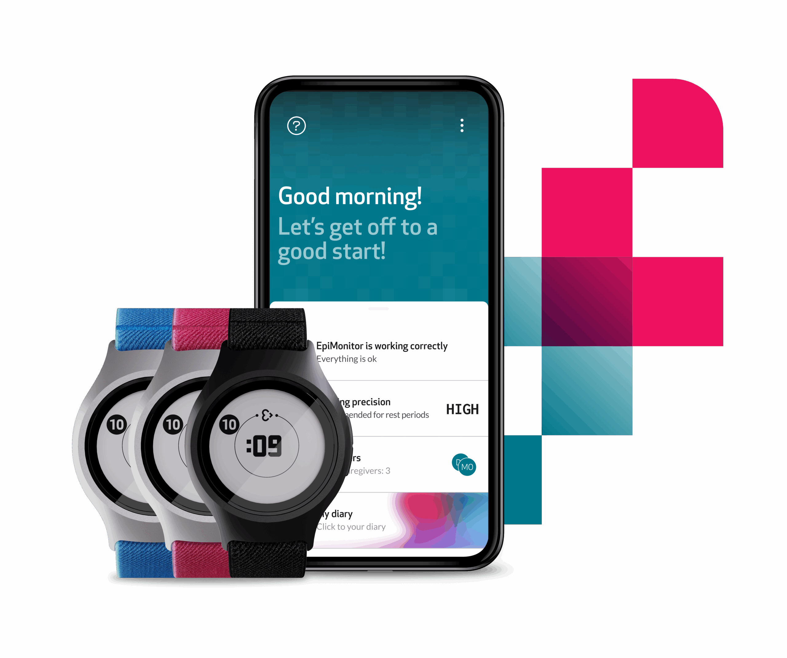 Epimonitor/Embraceplus Uiterlijk en app
